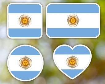 Adesivo Argentina geometrico per laptop, auto, libro, bottiglia d'acqua, casco, cassetta degli attrezzi [forme multiple]