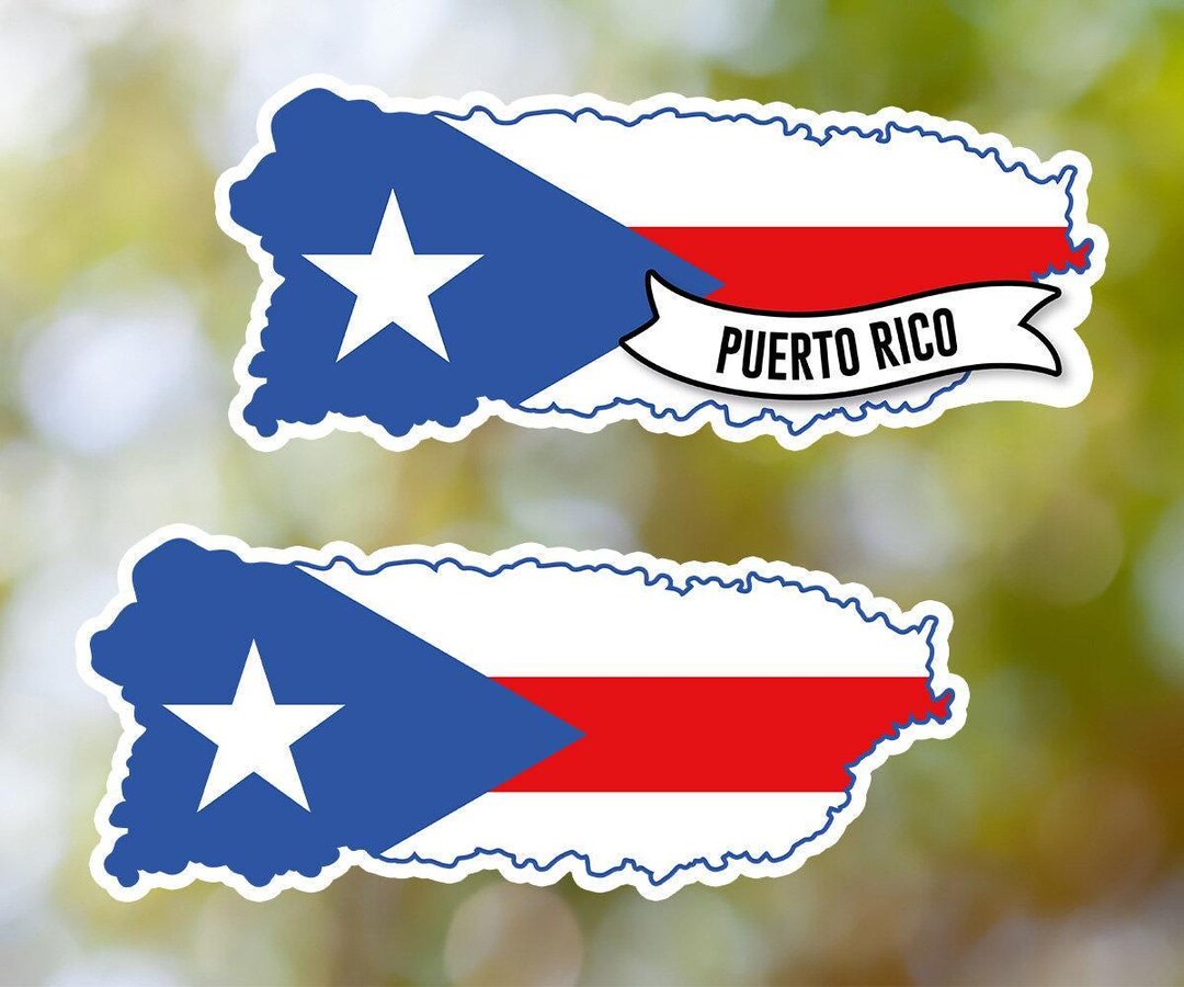 Puerto Rico Sticker Country Shaped Waterproof for Laptop, Car, Book ...