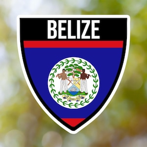 Belize Sticker Shield Waterproof for Laptop, Car, Book, Water Bottle, Helmet, Toolbox