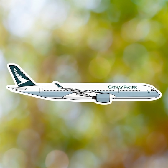 Airbus A350 Sticker, Cathay Pacific Airplane Sticker Waterproof