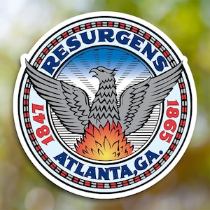 Atlanta Sticker, City Sticker Vinyl Decal, for Laptop Car, Book, Water Bottle, Helmet, Travel Bag, ...