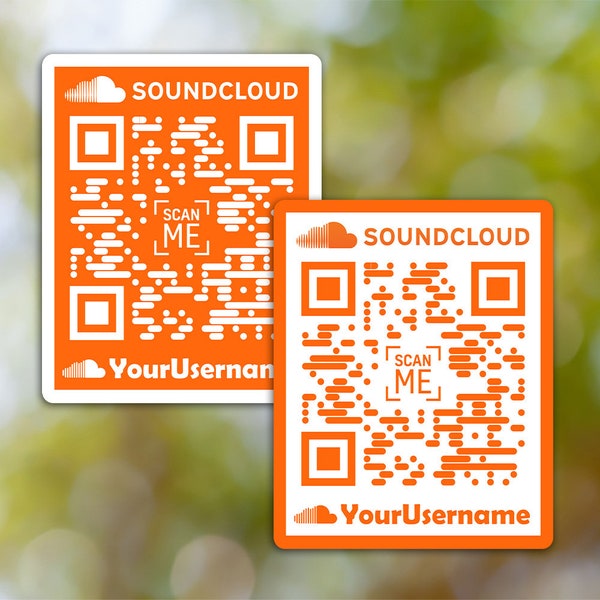 Custom SoundCloud Sticker QR Code | Custom QR Code | Personalised SoundCloud Sticker | Custom Social Media Sticker | Vinyl Sticker