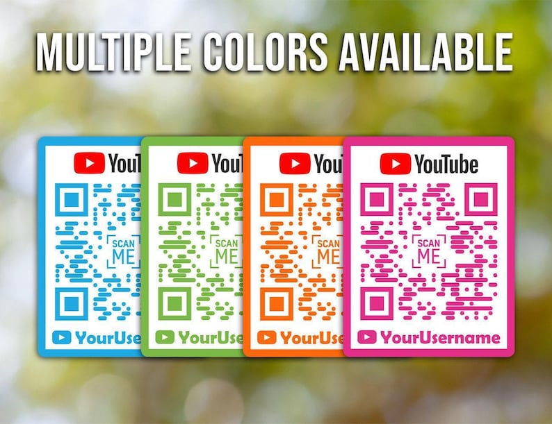 Custom Youtube Sticker QR Code | Custom QR Code | Personalised Youtube ...
