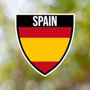 Spain Sticker Shield Waterproof for Laptop, Car, Book, Water Bottle, Helmet, Toolbox