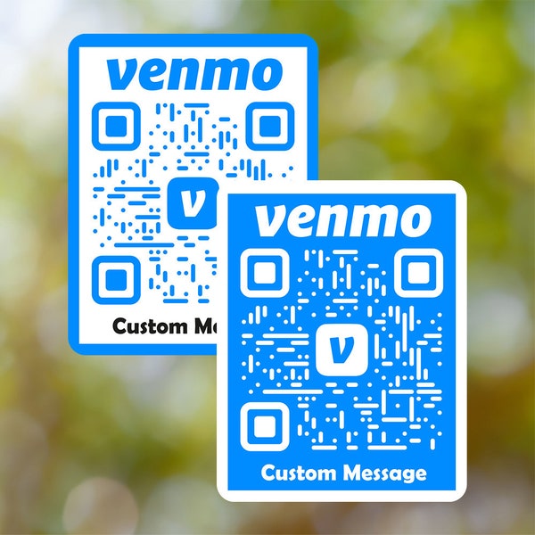 Custom Venmo Sticker QR Code | Custom QR Code | Personalised Venmo Sticker | Custom Social Media Sticker | Vinyl Sticker