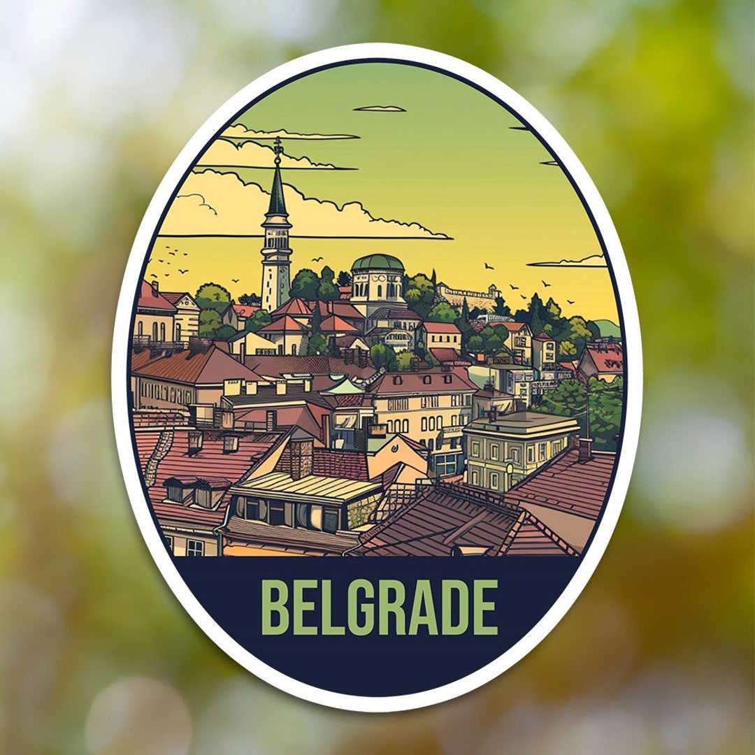 Belgrade Sticker, City Sticker Vinyl Decal, for Laptop Car, Book, Water ...