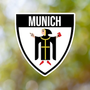 Munich Sticker Shield Waterproof for Laptop, Car, Book, Water Bottle, Helmet, Toolbox