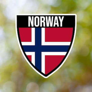 Norway Sticker Shield Waterproof for Laptop, Car, Book, Water Bottle, Helmet, Toolbox