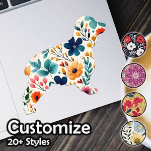 Pegatina de Cocker Spaniel inglés, pegatina de perro con patrón impermeable para ordenador portátil, coche, libro, botella de agua, casco, caja de herramientas