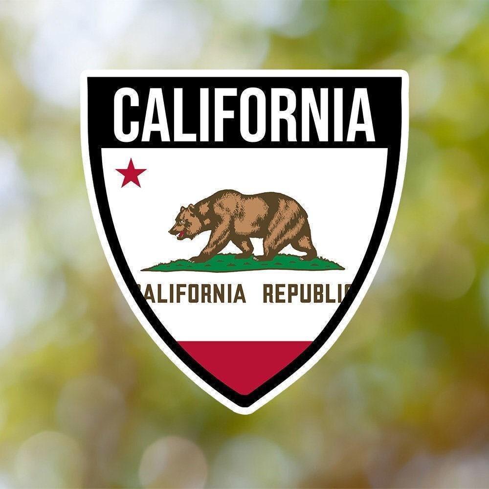 Adesivo Auto/moto Bandiera California – 100x70 Mm – Sticker Tagliato, Per Esterni/interni - 2