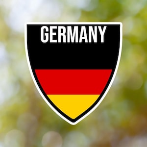 Adesivo Germania Scudo impermeabile per computer portatile, auto, libro, bottiglia d&#39;acqua, casco, cassetta degli attrezzi