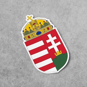 Adesivo con stemma dell&#39;Ungheria, decalcomania in vinile, per computer portatile, auto, libro, bottiglia d&#39;acqua, casco, borsa da viaggio, ...