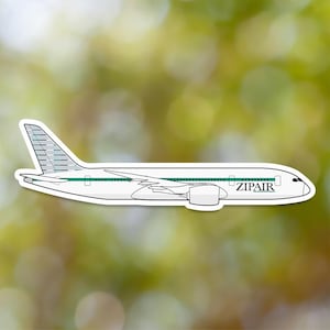 ボーイング787ステッカー、Zipair飛行機ステッカー防水スーツケース、車、本、水筒、ヘルメット、工具箱用