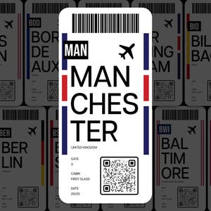 Sticker MAN Manchester Airport, bagagesticker Verenigd Koninkrijk, koffersticker voor op reis