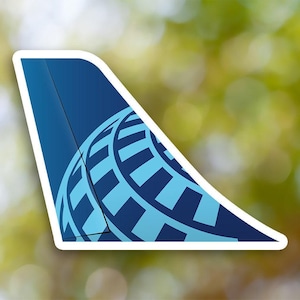 Adhesivo de United Airlines, adhesivo de cola de avión, resistente al agua, para maletas, coches, libros, botellas de agua, cascos y cajas de herramientas