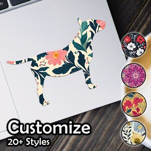 Bull Terrier Sticker, Dog Sticker With Pattern Waterproof for Laptop, Car, Book, Water Bottle, Helmet, Toolbox