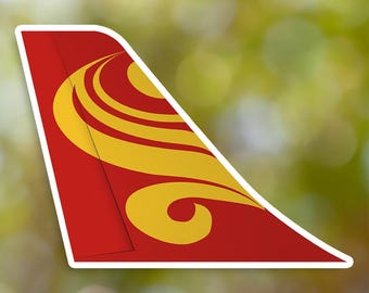 Adesivo da Hainan Airlines, adesivo impermeável para cauda de avião, ideal para mala, carro, livro, garrafa de água, capacete e caixa de ferramentas.