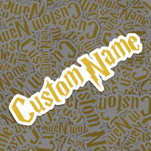 Custom Wizard Font Sticker Waterproof, Vinyl Decal, for Laptop Car, Book, Water Bottle, Helmet, Travel Bag, ...