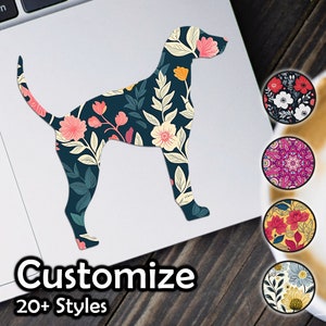American Foxhound Sticker, Dog Sticker With Pattern Waterproof for Laptop, Car, Book, Water Bottle, Helmet, Toolbox