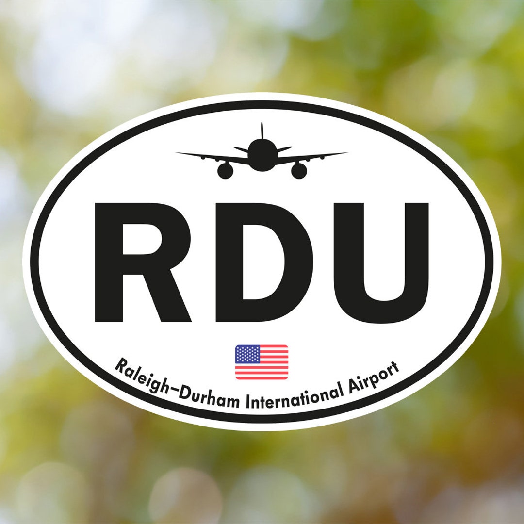 Durham Sticker Oval Vintage, USA Airport Luggage Sticker Waterproof for ...