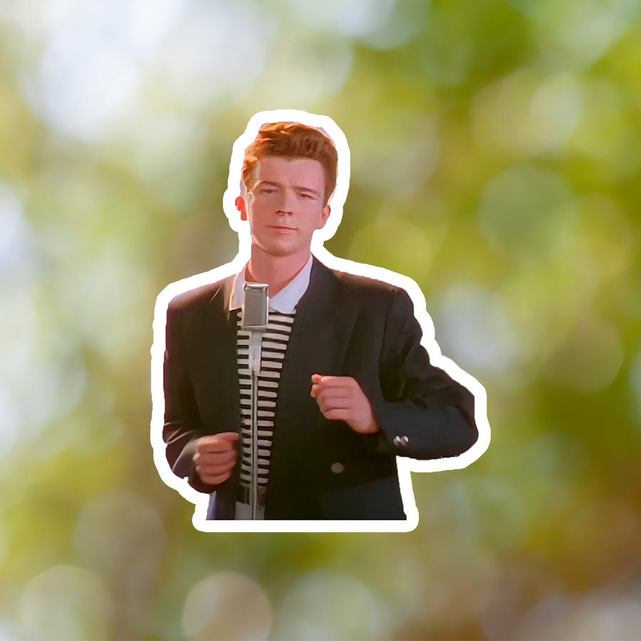 Rick Astley Never Gonna Give You Up Sticker for Sale by lukew30