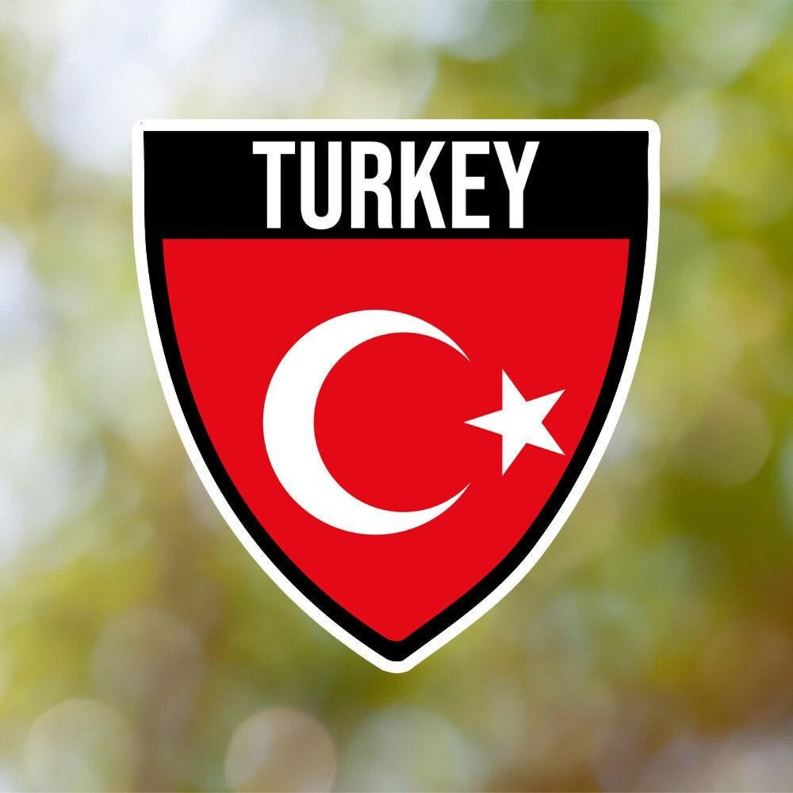 Turkce Sticker Turkey Sticker Shield Waterproof for Laptop, Car, Book, Water Bottle ...
