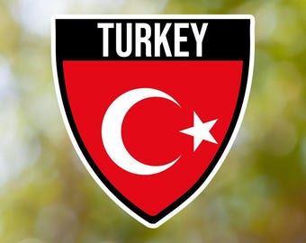 Turkey Sticker Shield Waterproof for Laptop, Car, Book, Water Bottle, Helmet, Toolbox