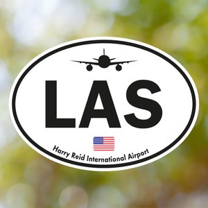 Nevada Las Vegas Sticker Oval Vintage, USA Airport Luggage Sticker Waterproof for Suitcase, Car, Book, Water Bottle, Helmet, Toolbox