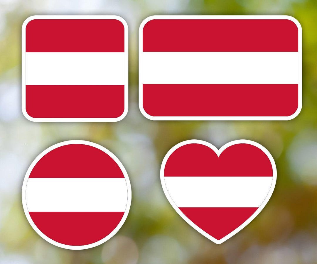 Austria Sticker Geometric for Laptop, Car, Book, Water Bottle, Helmet ...