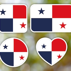 Panama Sticker Geometric for Laptop, Car, Book, Water Bottle, Helmet, Toolbox [Multiple Shapes]