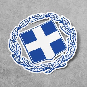 Adesivo con stemma della Grecia, decalcomania in vinile, per computer portatile, auto, libri, borraccia, casco, borsa da viaggio, ...