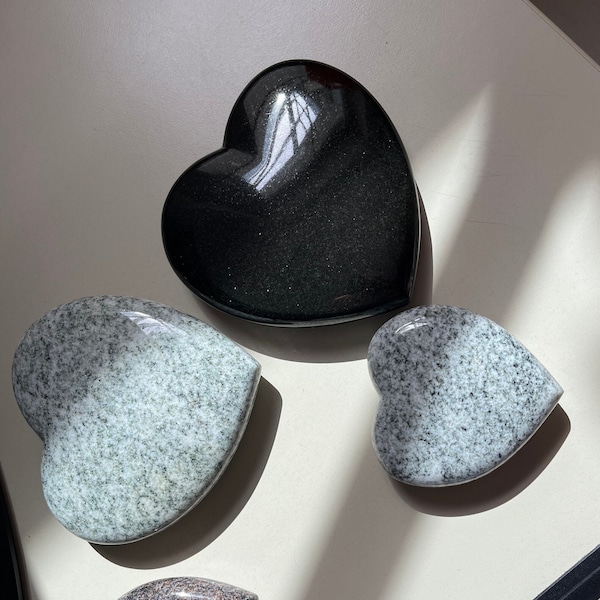 Stone heart - heart made of natural stone - granite in different colors, stone, hearts, grave decoration, decoration, heart, gift, wedding, love