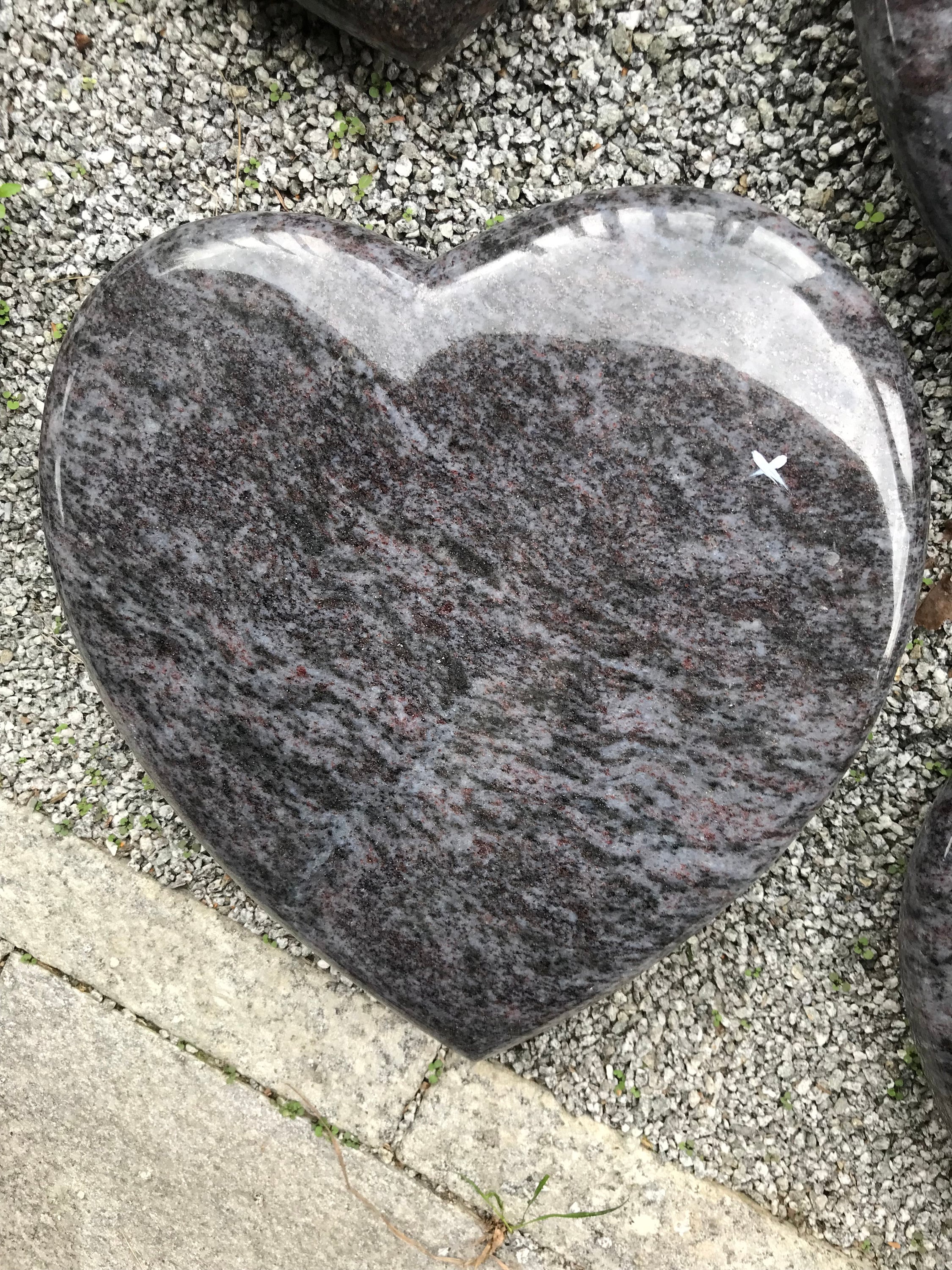 Steinherz Herz aus Naturstein Granit in verschiedenen Farben, Stein