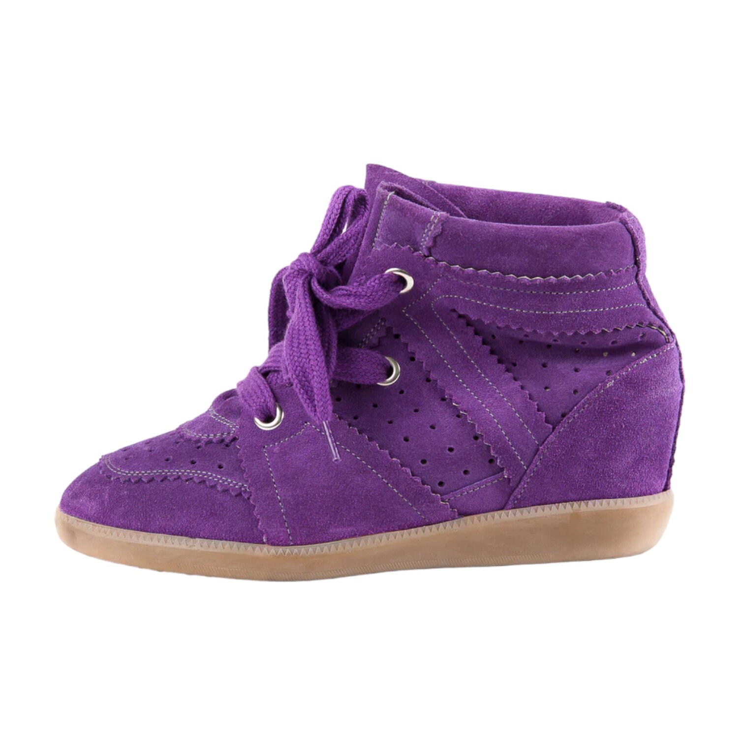 Isabel Marant Etoile Bobby Concealed Suede Sneakers 37 - Etsy