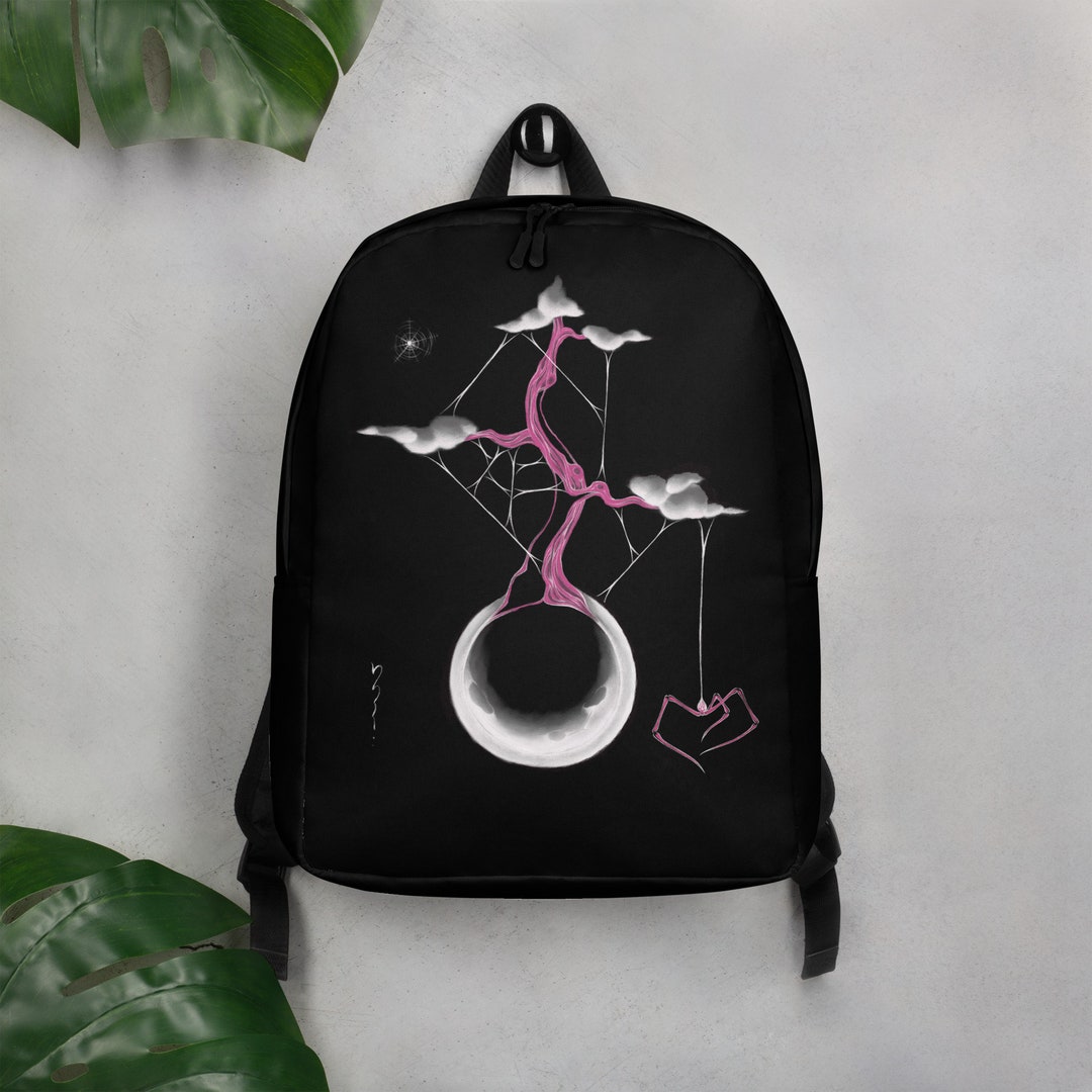 Moon Pine Bonsai Art Backpack, Moon Art Backpack, Halloween Theme ...