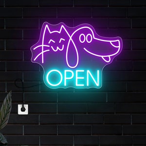 Custom Neon Sign Dog Portrait LED Neon Light Sign Home Room Wall Decor, Animal Neon, Neon Dog, Pet Neon Sign, Event Neon Sign,Dog lover gift