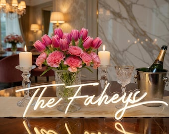 Custom Aesthetic Neon Sign Wall Decor, Name Neon Sign, Personalized Neon Light Sign, Wedding Neon Sign, Custom LED Sign