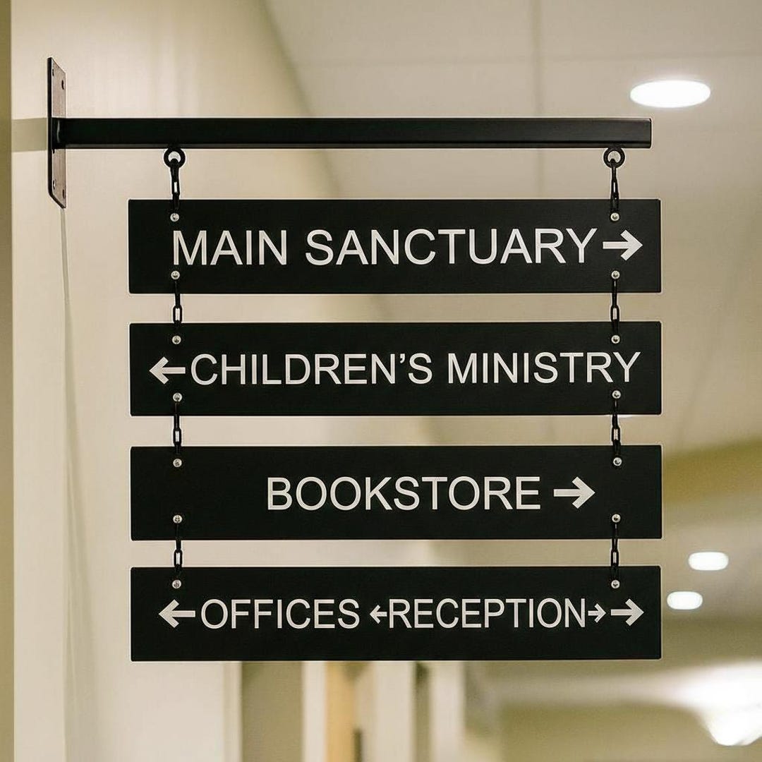 Customizable 2D Blade Sign, Double Sided Storefront Signage - Etsy