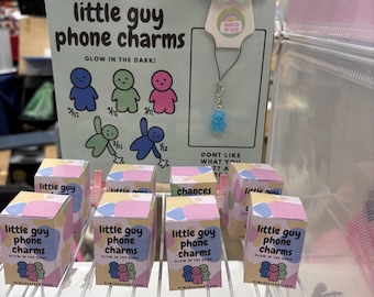 Glow-in-the-dark Little Guy Phone Charms