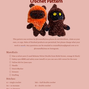 Utbytbart virkmönster för Ewok och Jawa **Endast digital fil**