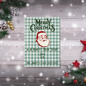 ギンガム クリスマス ウィッシュ キャンバ カード | 印刷可能ですぐにダウンロード可能 | 編集可能なテンプレート | 冬の DIY | 携帯電話のテキスト、メール、SMS 招待状