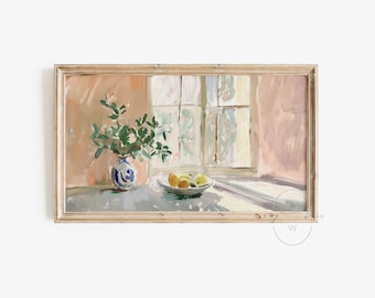 Summer Frame TV Art, Vintage Still Life Painting