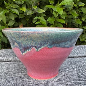 Handmade Ceramic Bowl, Ramen Bowl, Pink