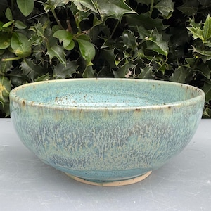 Handmade Ceramic bowl, blue, green