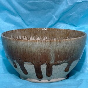 Handmade Ceramic bowl, cream and iron
