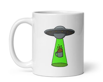 Außerirdische entführen eine Kaffeebecher Becher