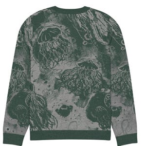 Green Jellyfish Sweater – Unique Ocean-Inspired Knitwear