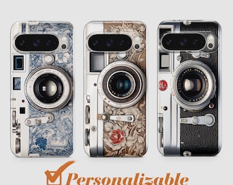 Funda para cámara de teléfono con diseño floral retro vintage compatible con Google Pixel 10 Pro XL 9 8 7 6 Pro 6A 3XL 5 4, iPhone 17 16, Samsung A15 S25