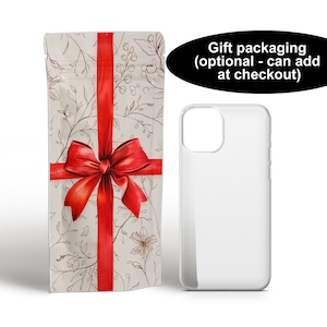 May include: A white pouch with a red ribbon and floral pattern. The pouch is tied with a red bow. The pouch is a gift packaging option that can be added at checkout.