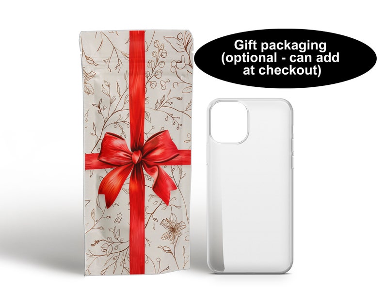 May include: A white pouch with a red ribbon and floral pattern. The pouch is tied with a red bow. The pouch is a gift packaging option that can be added at checkout.